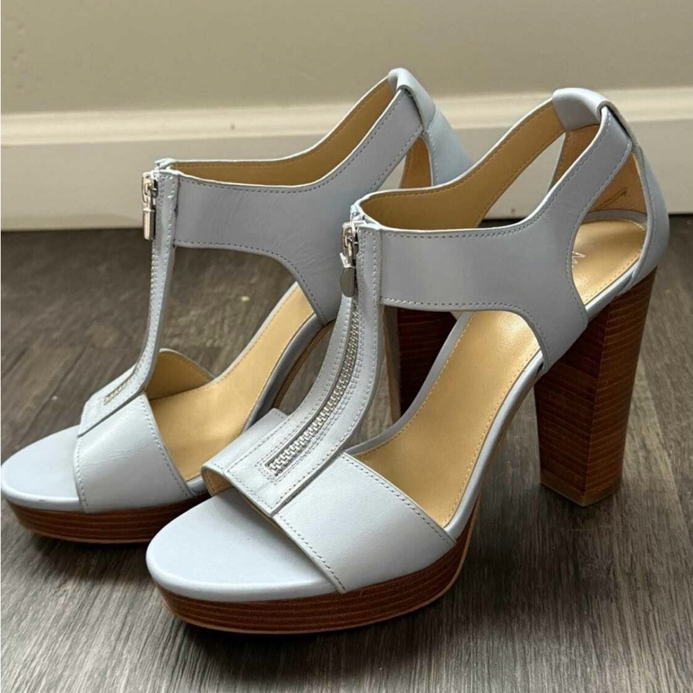 Michael Kors Light Blue Platform Heels